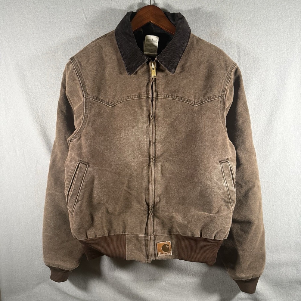 Vintage 1999 Carhartt Santa Fe Canvas Workwear Jacket J14 CHT Medium USA